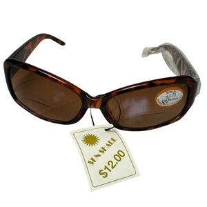 Tortoise Sunglasses Bifocal 1.75 Cheaters Read In The Sun MAX UV Protection